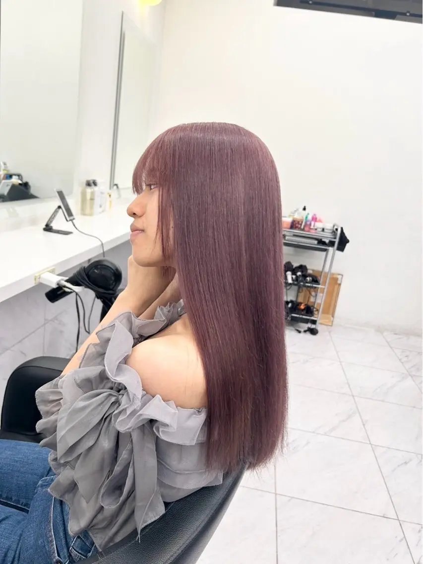 ロング カラー 🎀暖色/ラベンダー /paru🤍のヘアスタイル