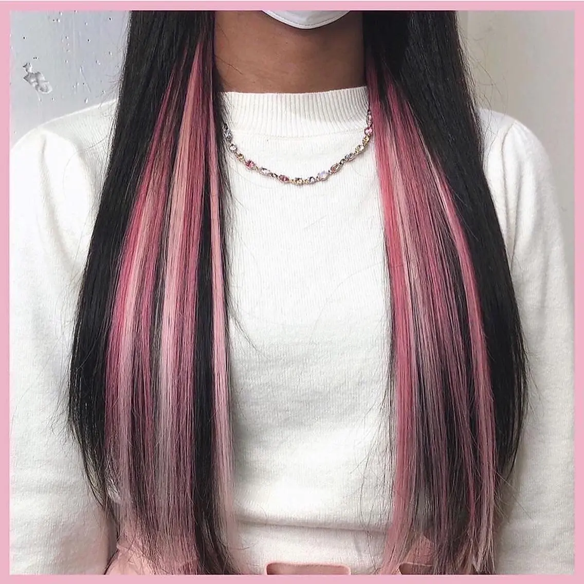 ロング カラー パーマ ヘアアレンジ 編み込みエクステ シールエクステ イヤリングカラー インナーカラー ラベンダーカラー カット エクステ ヘアセット 八巻 晴香のヘアスタイル
