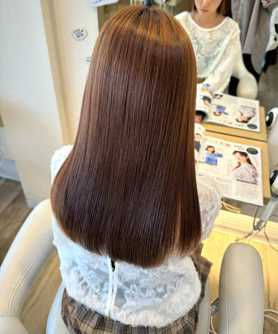 ロング 縮毛矯正 カット 縮毛矯正 中川 真帆のヘアスタイル