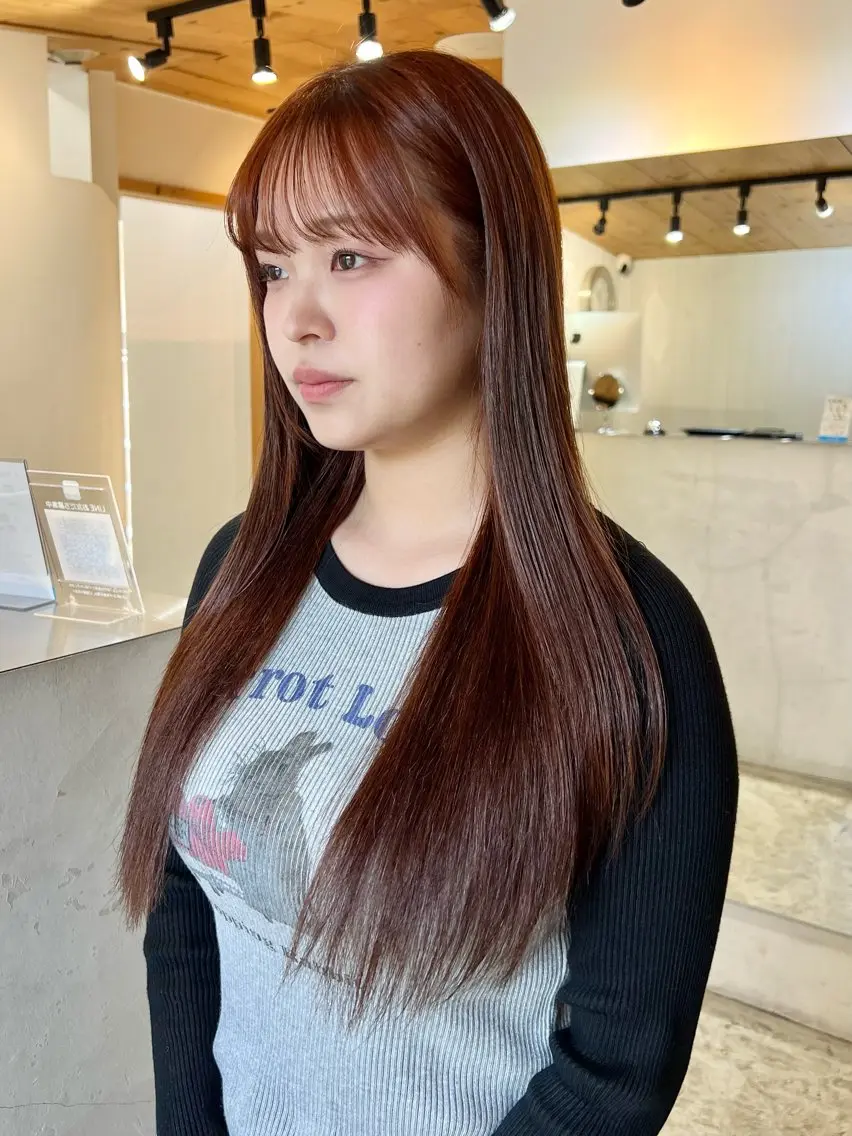 ロング ヘアカラー 暖色カラー/レイヤー カット☁️MEI☁️のヘアスタイル