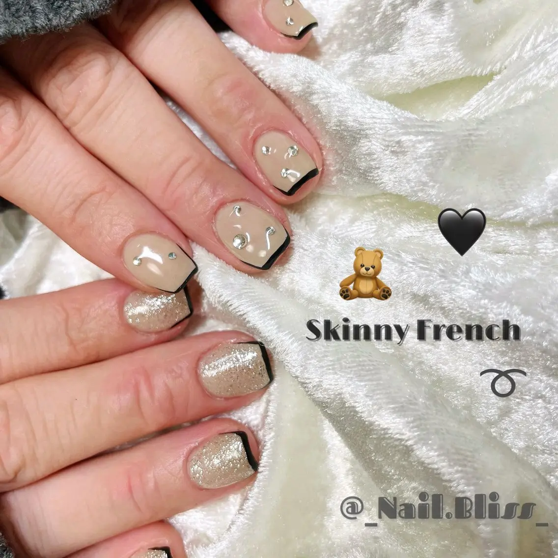 ネイル フレンチネイル ハンドネイル NAIL BLISSのネイルデザイン