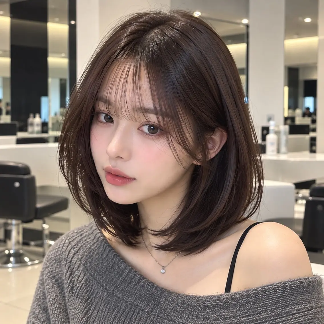 【0円モデル募集】似合わせミディアムカット🎀🤍の写真