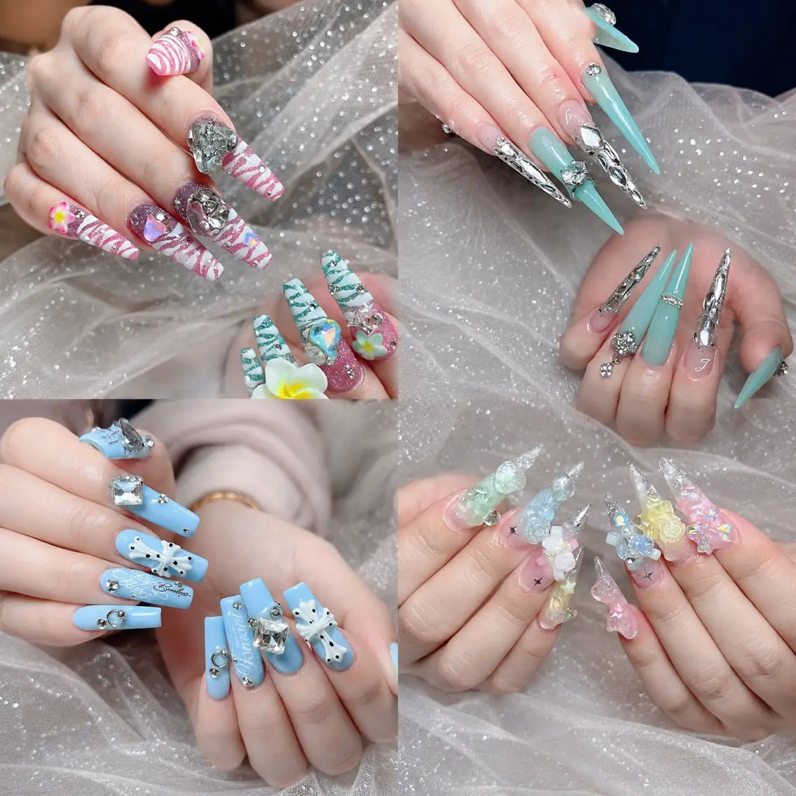 ネイル チークネイル 長さ出し フラッシュネイル ジェルネイル 韓国ネイル ハンドネイル Queen Nail Salonのネイルデザイン