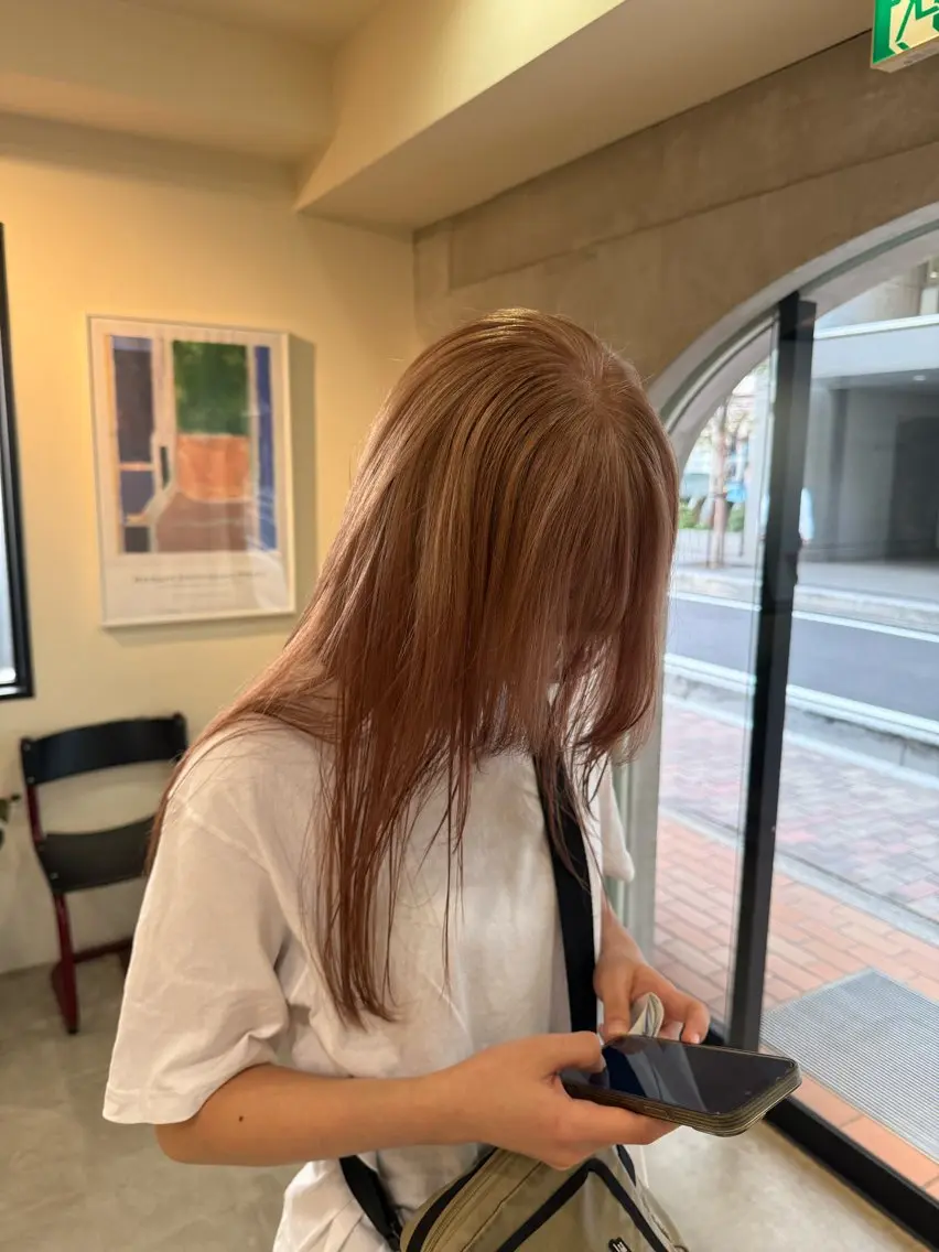 ロング カラー ヘアカラー トリートメント mizu🐾 hair braceのヘアスタイル
