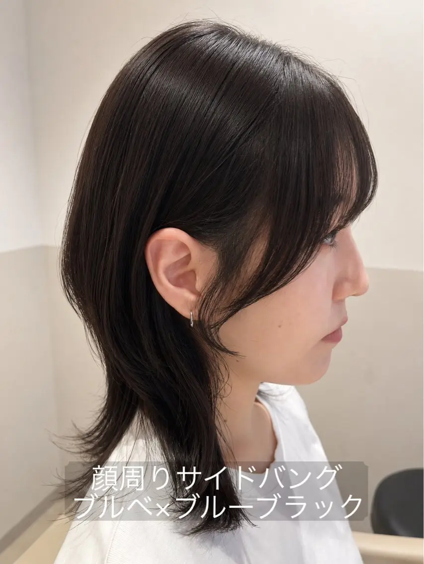 セミロング カラー 骨格診断/パーソナル カラー/高梨のヘアスタイル