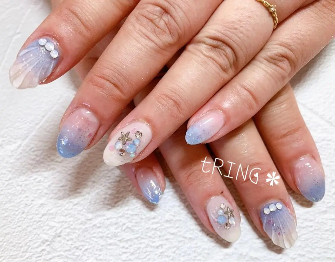 ネイル ハンドネイル tRING＊ しいの木台のネイルデザイン