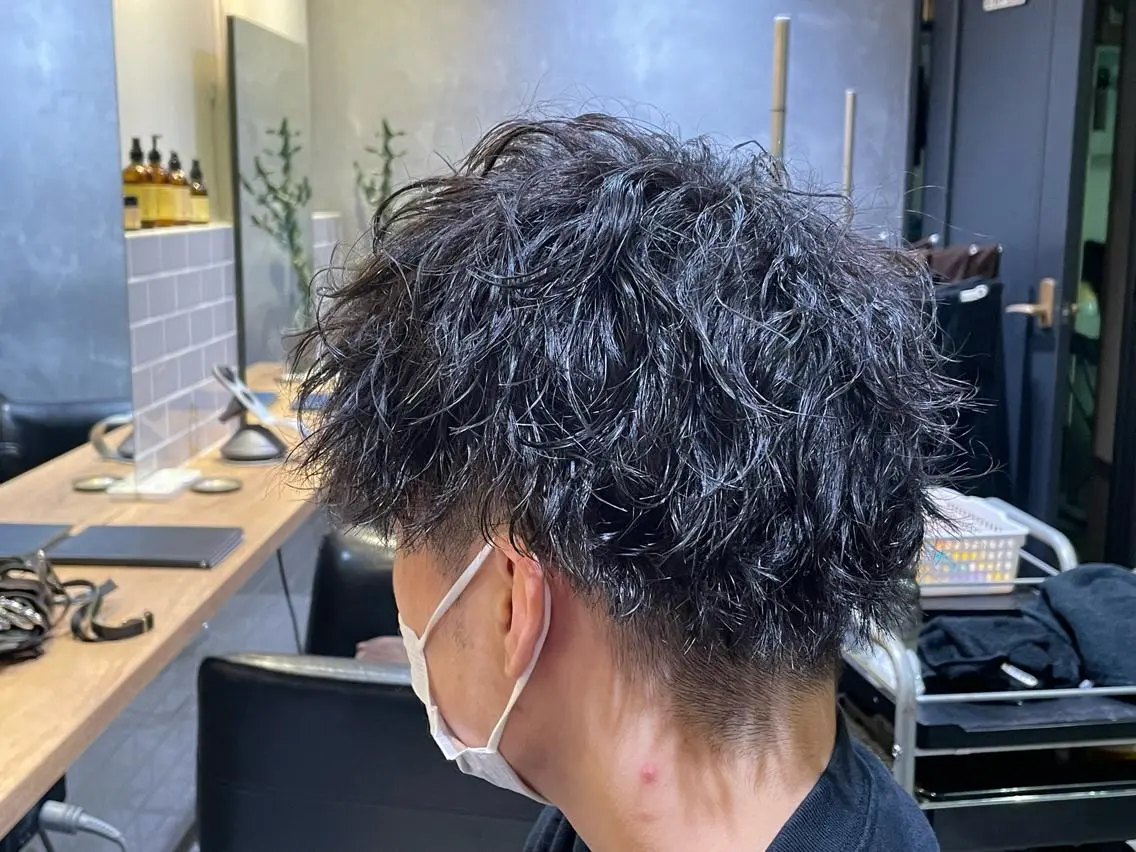 パーマ メンズ カット パーマ トリートメント 前川 海斗のヘアスタイル