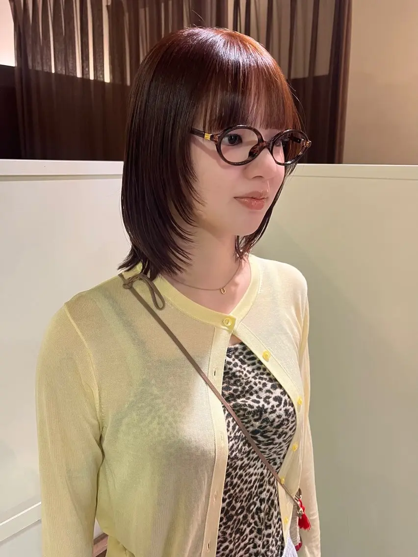ミディアム カラー 縮毛矯正 カット ヘアカラー Hana / knackのヘアスタイル