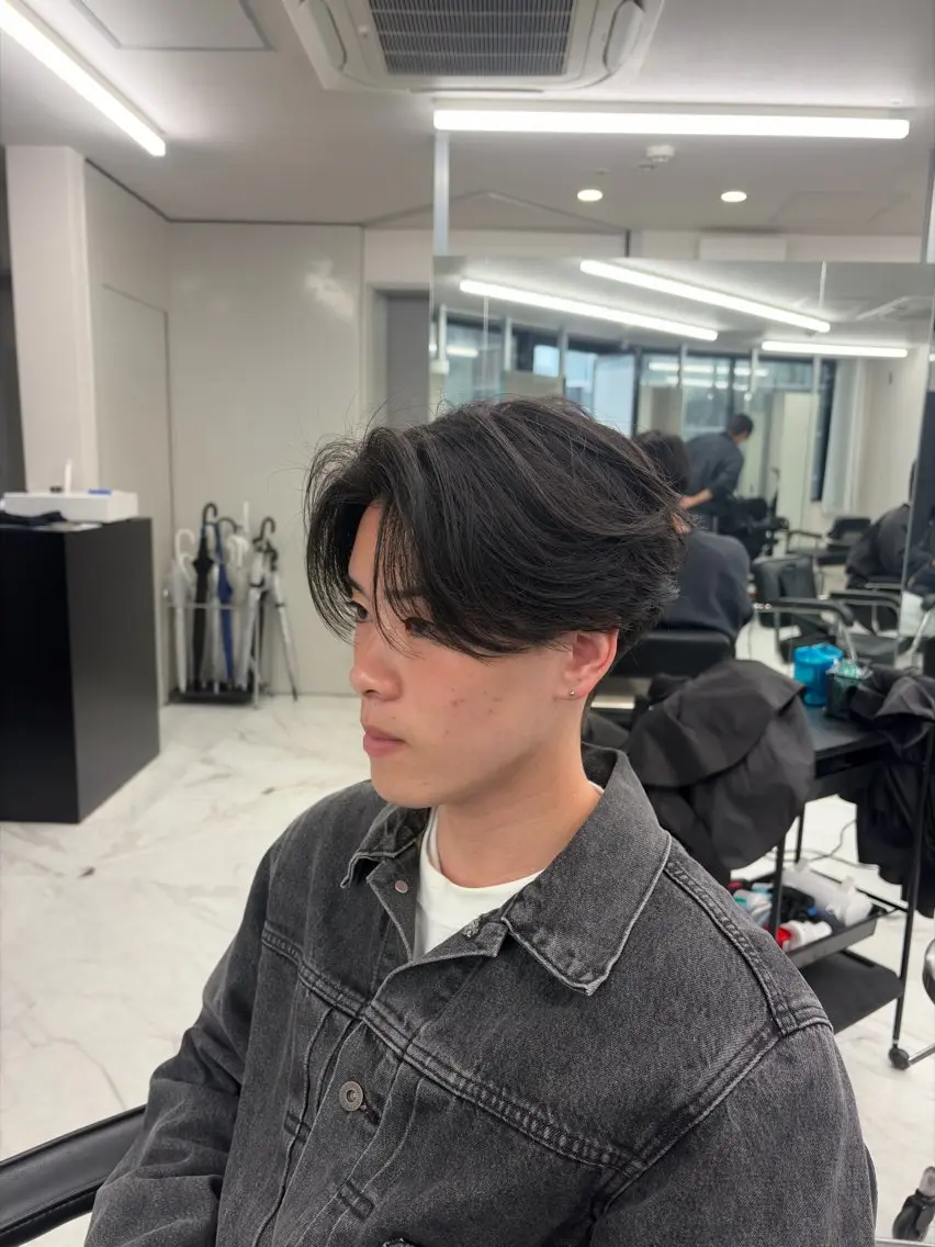 ショート パーマ メンズ メンズパーマ カット パーマ フジイ カナウのヘアスタイル