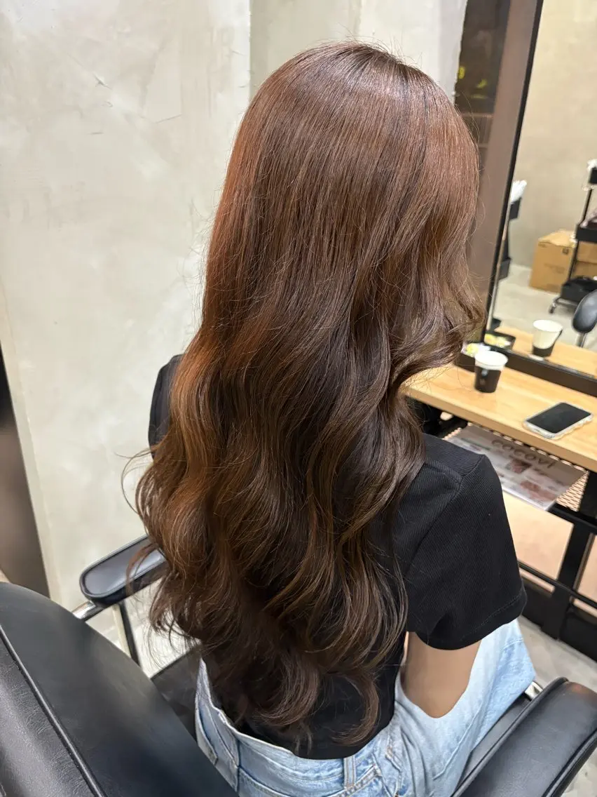 カラー ベージュカラー ブラウンカラー かわうち れなのヘアスタイル