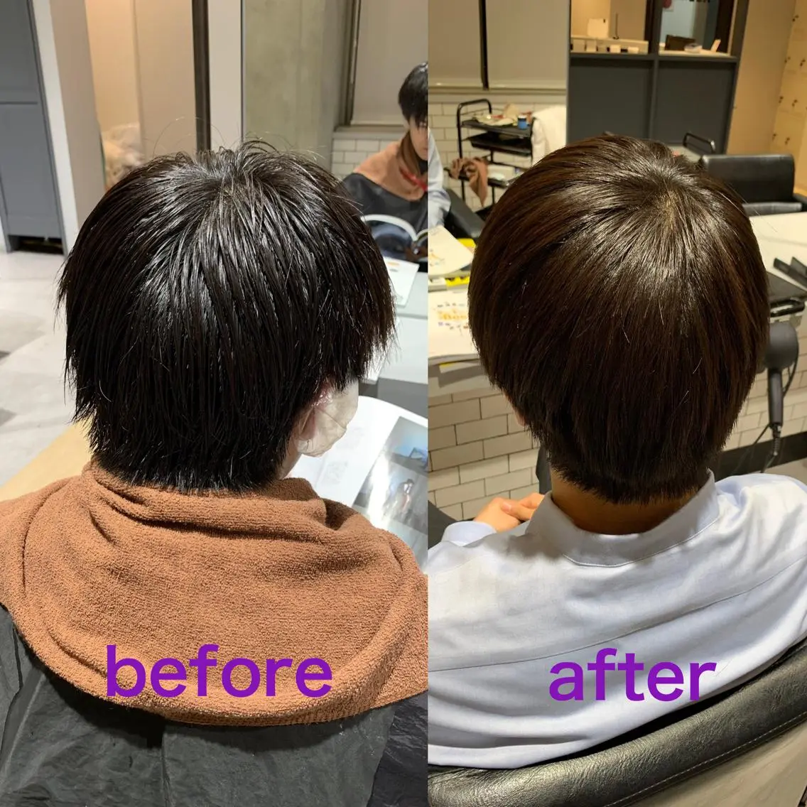 ショート パーマ 縮毛矯正 Ｋ Ｋのヘアスタイル