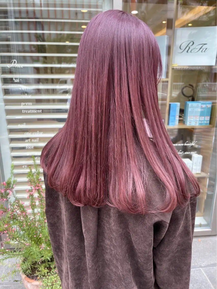 カラー HIDERO/渋谷/ 韓国/顔周りカットのヘアスタイル