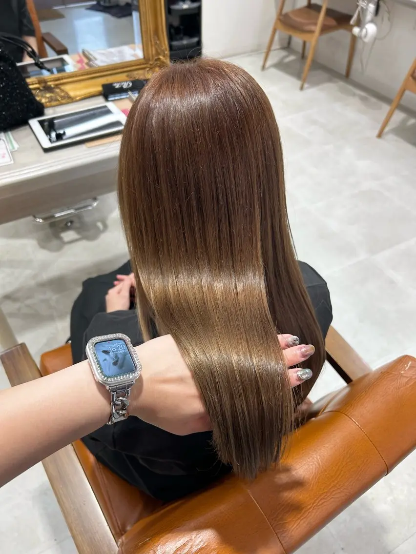 カラー カット ヘアカラー トリートメント ナチュラル可愛い/ 艶カラー/内藤歩香のヘアスタイル