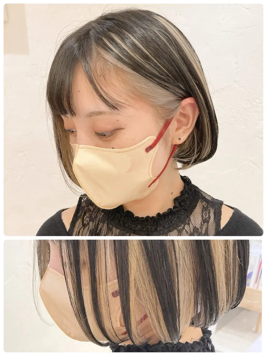 ショート ボブ ヘアカラー マネージャー× 髪質改善×ウルトワのヘアスタイル