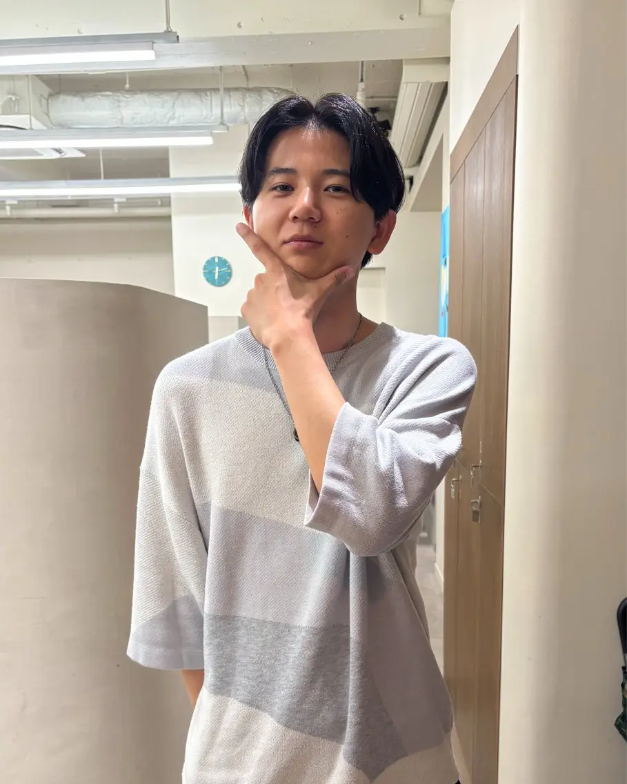 ショート メンズ センターパート カット 【似合わせカット】 谷口海斗のヘアスタイル