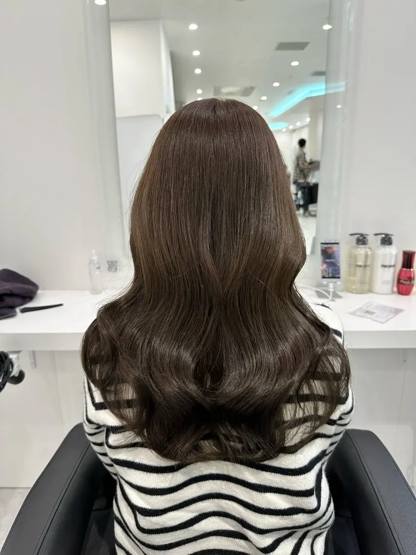 セミロング カラー ヘアカラー トリートメント ♡上品韓国髪♡ブラ ウン/SAYATOのヘアスタイル