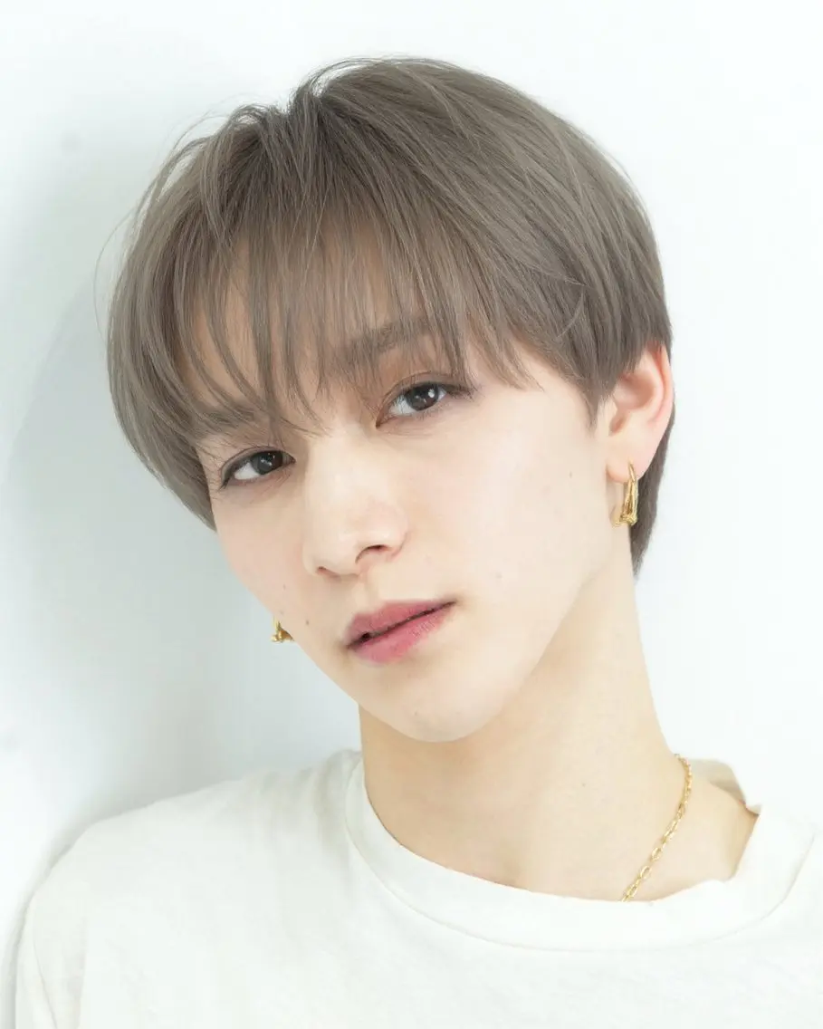 メンズ メンズブリーチ メンズ韓国ヘアパーマ ダウンパーマ/ひなたのヘアスタイル