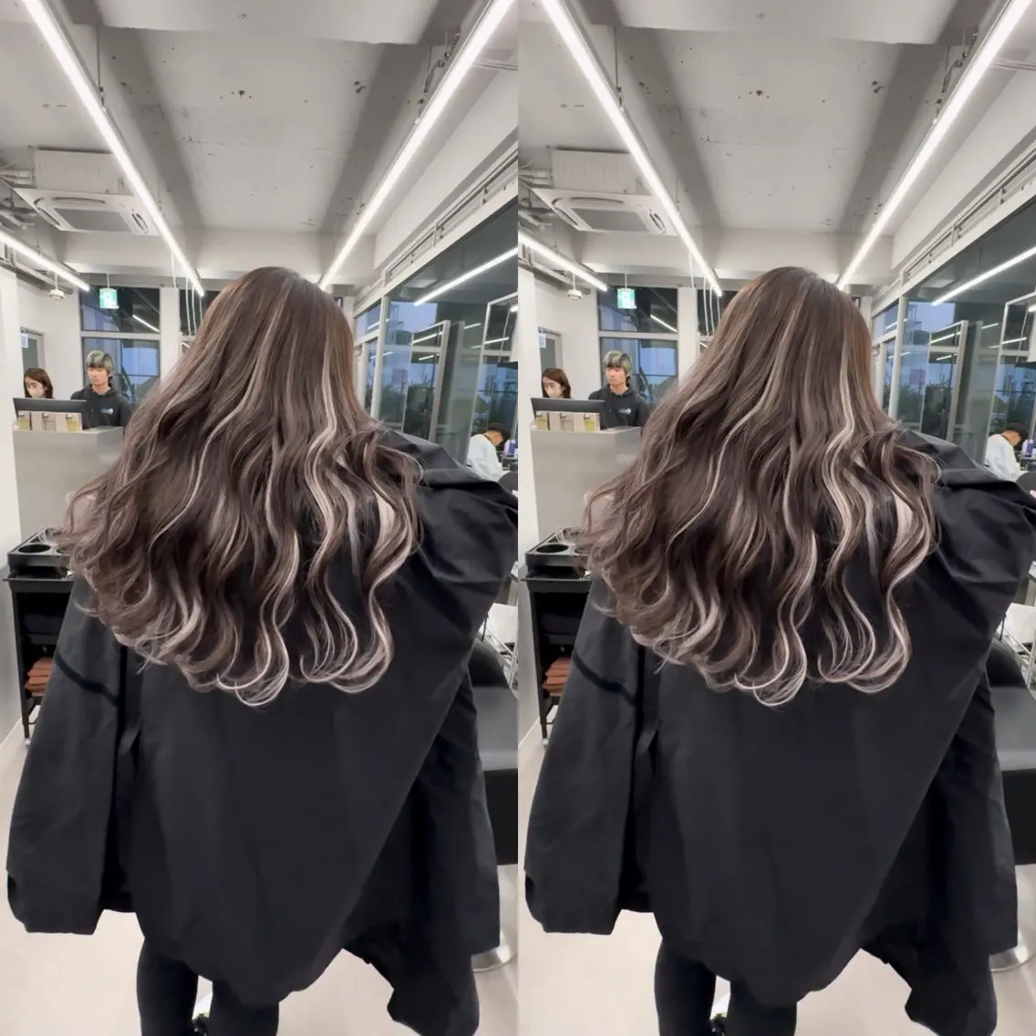 ロング カット ヘアカラー エクステ LAWE.北堀江/ 韓国エクステのヘアスタイル
