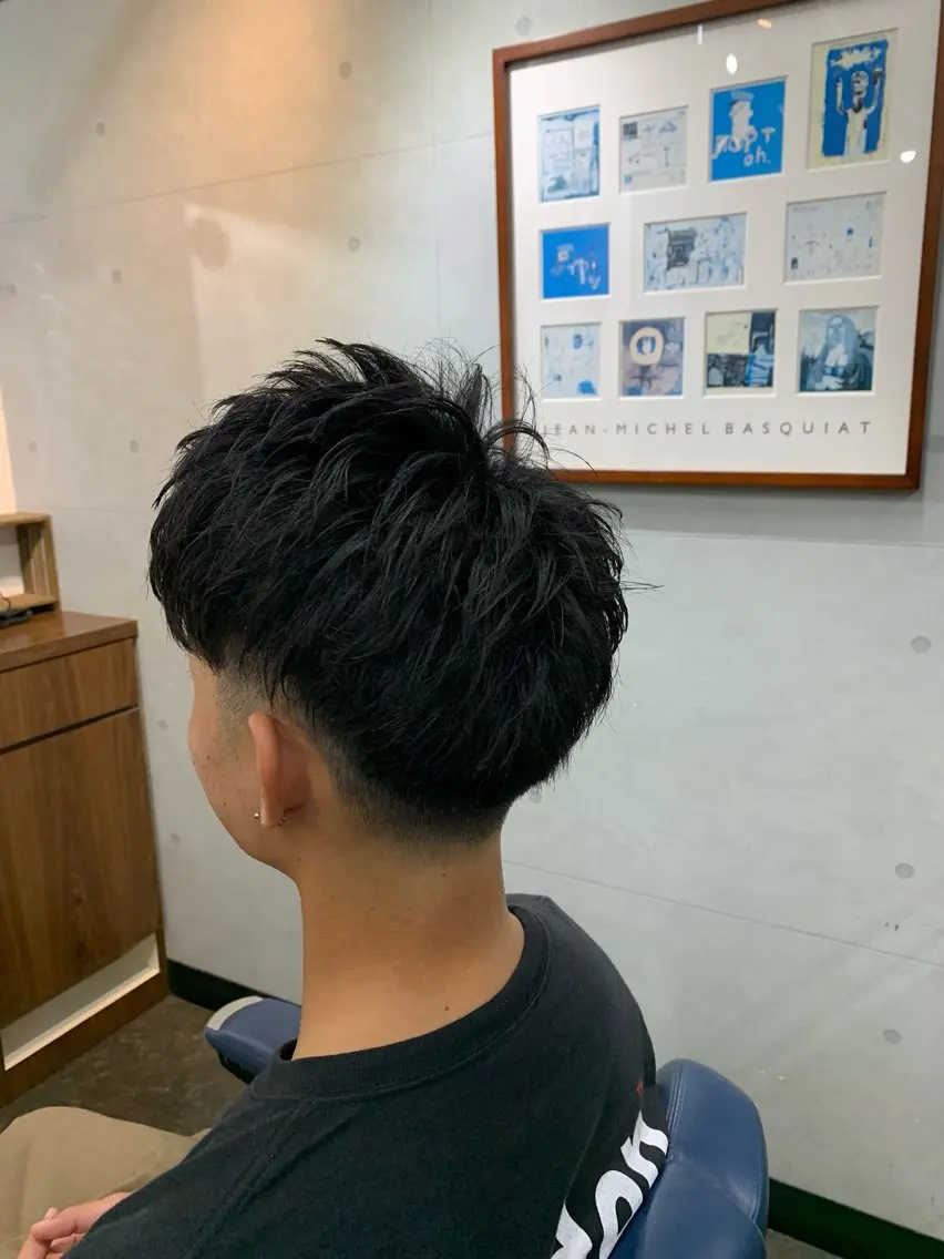 ショート メンズ フェードカット ツーブロック 田場 彪太郎のヘアスタイル