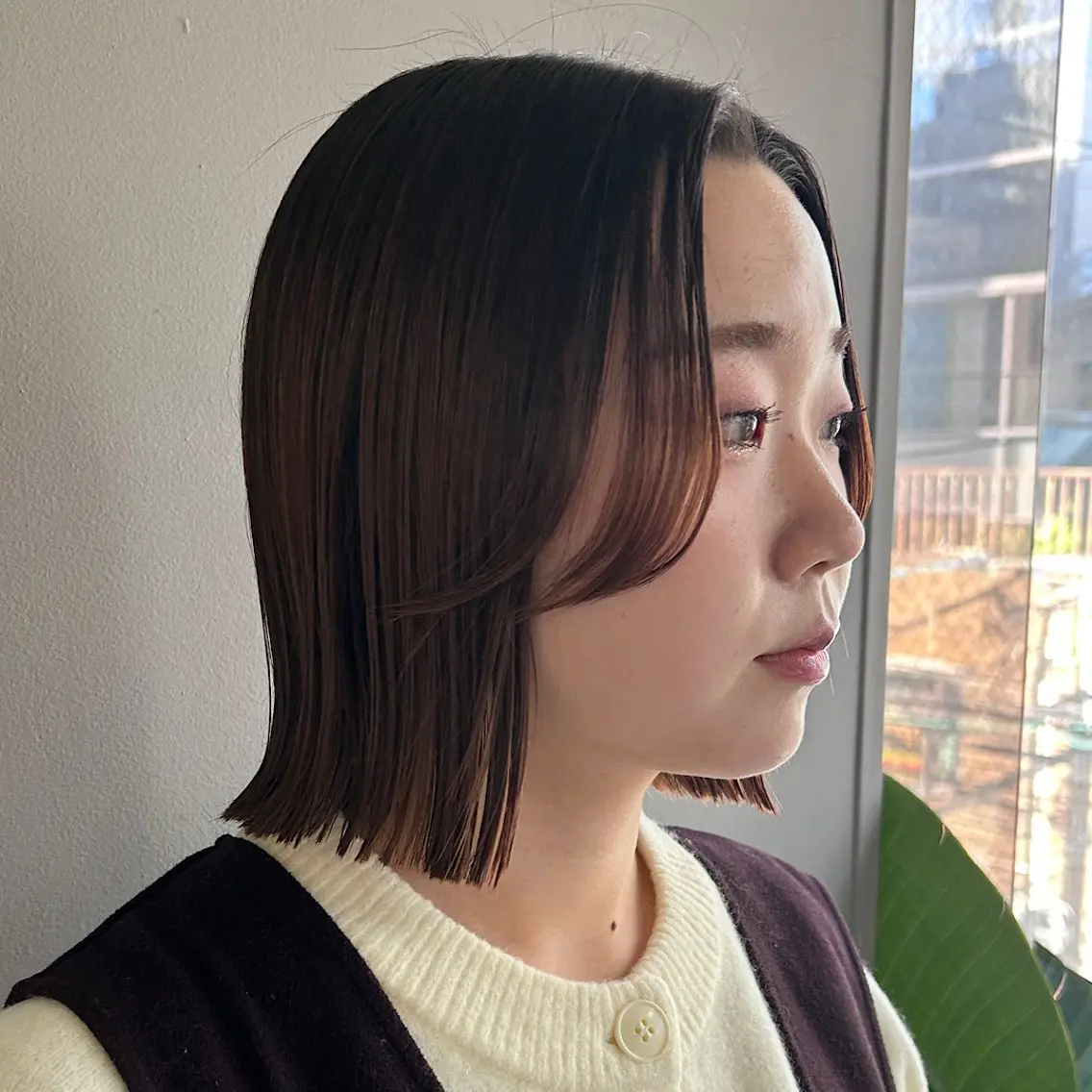 ショート カット 縮毛矯正 心斎橋韓国ボブ 好原良真のヘアスタイル