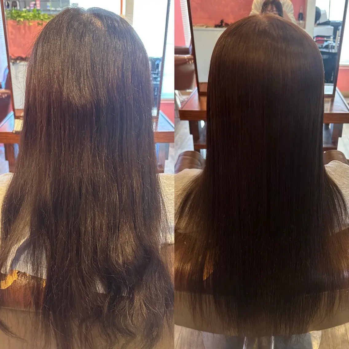 ロング カラー 縮毛矯正 縮毛矯正 安達 望のヘアスタイル