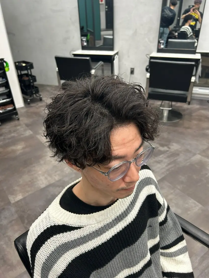 ミディアム パーマ メンズ 🐠メンズ特化🐠 井上風冴のヘアスタイル