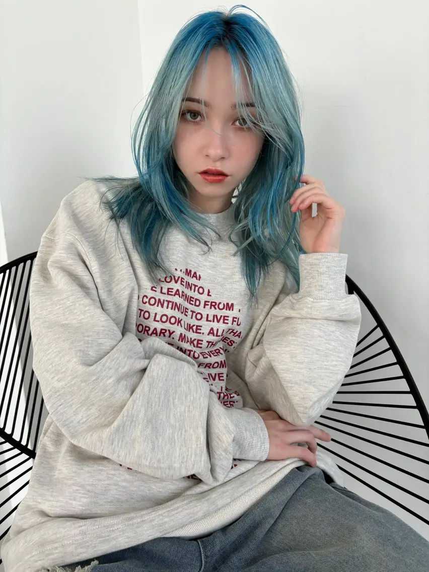 【レディース限定‼️】寒色ワンカラー❄️🩵✨️＋トリートメント🫧の写真