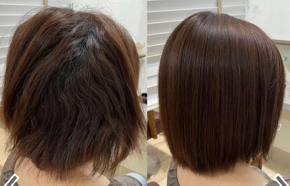 ショート根元縮毛矯正（20cm）+トリートメント男女OKの写真