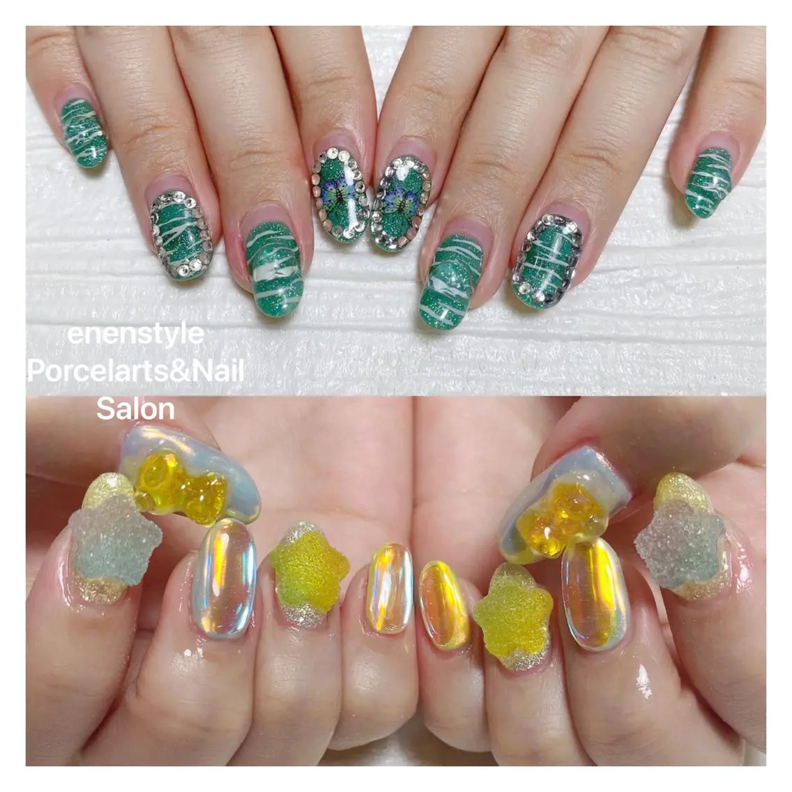 ミディアム ネイル 🐾enen style 🐾のネイルデザイン