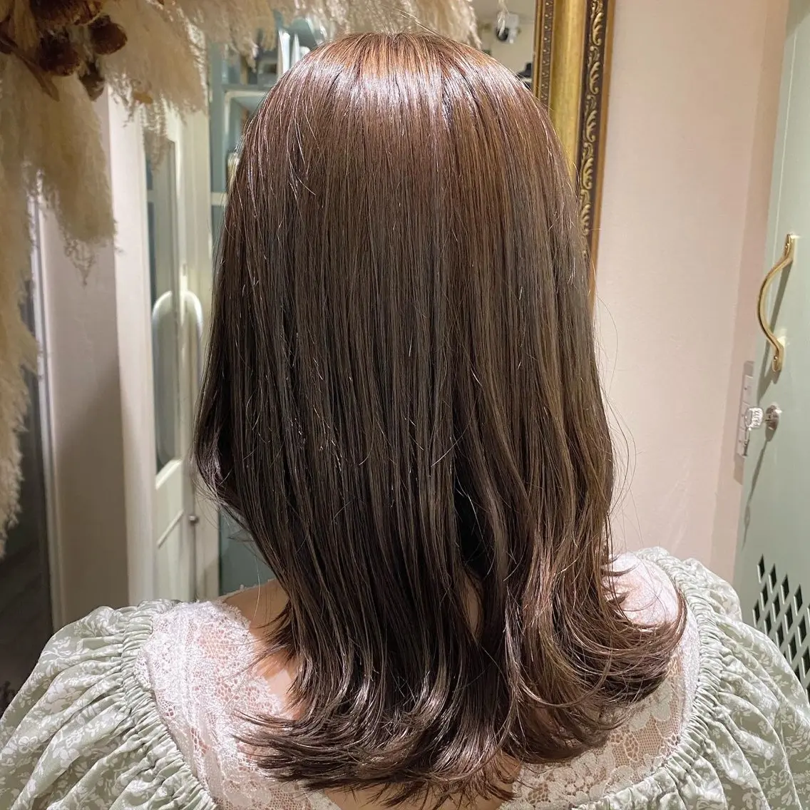 ミディアム カラー ヘアカラー 透明感カラー/韓国 ヘア🩶yuri🩵のヘアスタイル