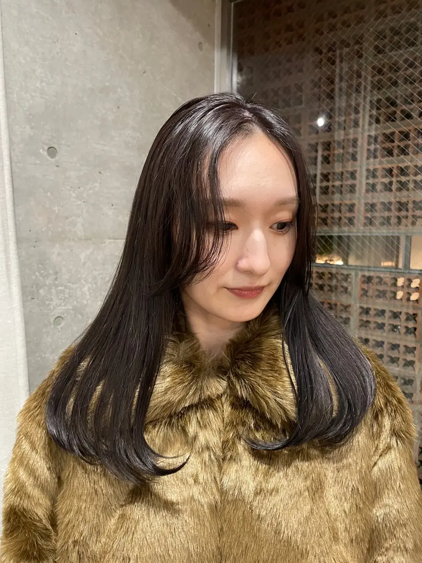 セミロング カラー ヘアアレンジ ヘアカラー 表参道🌿赤み消し カラー/チナツのヘアスタイル