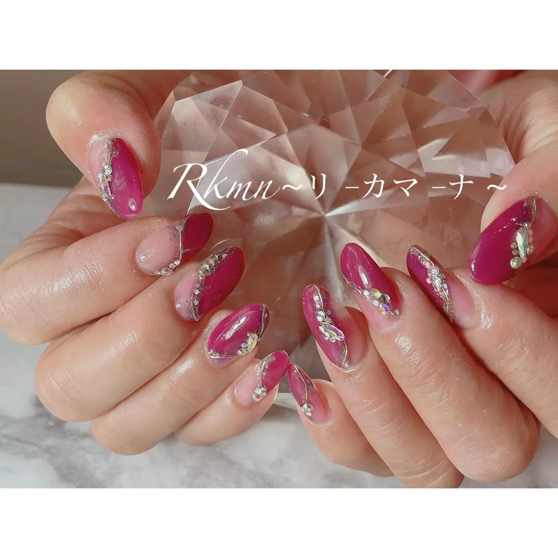 ネイル アートネイル フレンチネイル ミラーネイル ニュアンスネイル パープル ハンドネイル フットネイル ハンドケア Rkmn ~リ-カマ-ナ~のネイルデザイン