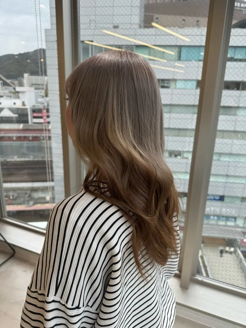 ロング カラー カット ヘアカラー 店長 MANAMI /ブリーチ/骨格ボブのヘアスタイル