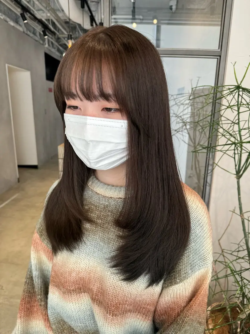ロング カラー ベージュカラー レイヤーカット カット ヘアカラー トリートメント 透明感カラー✨艶髪 制作🌱山根あゆみのヘアスタイル