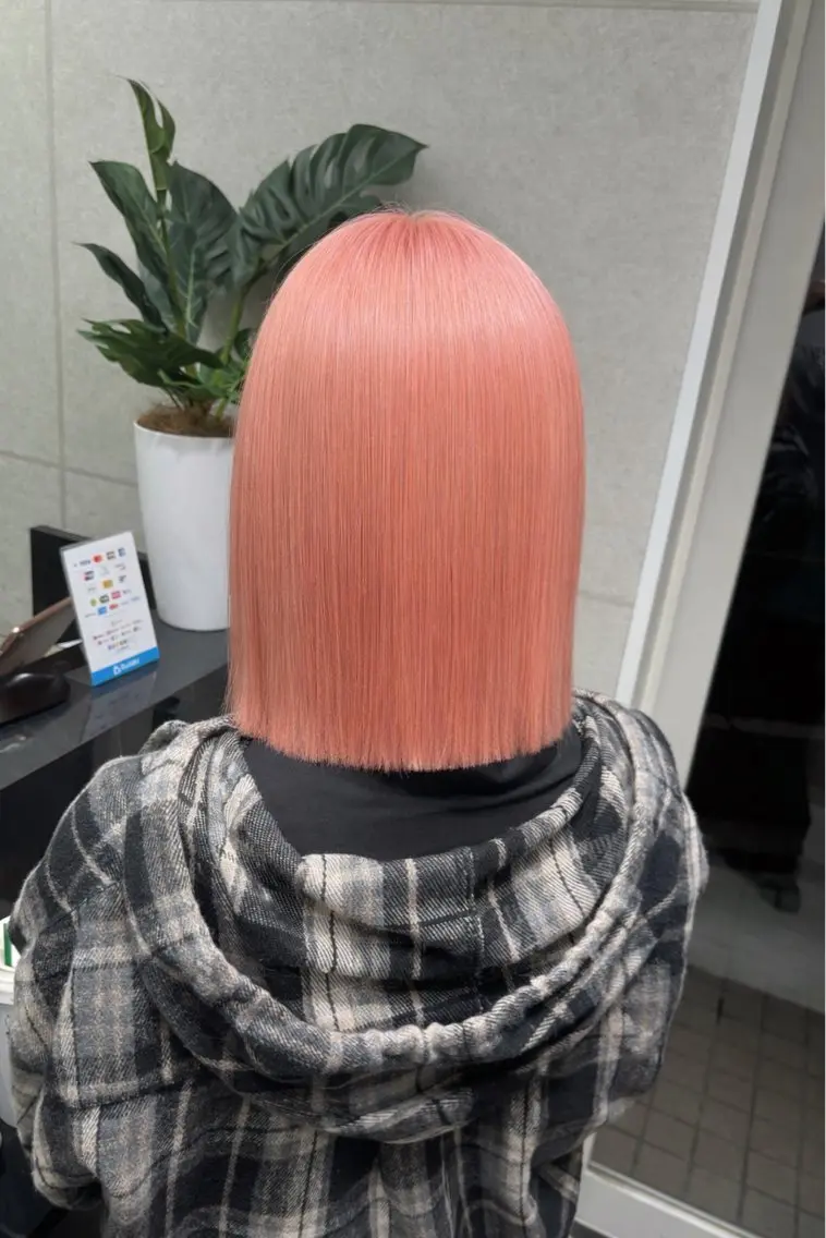 ミディアム カラー ピンクカラー ヘアカラー トリートメント PSY【サイ】 /池袋/RYUSEIのヘアスタイル