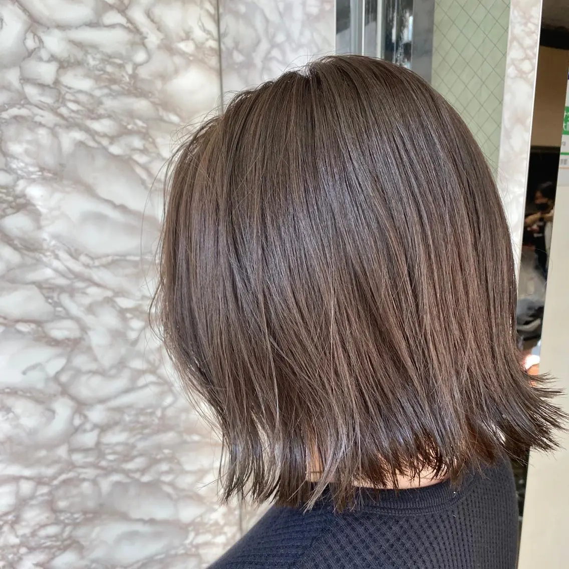 ショート カラー グレージュ シアーグレージュ カット ヘアカラー トリートメント ✴︎赤み除去カラー daichi✴︎のヘアスタイル