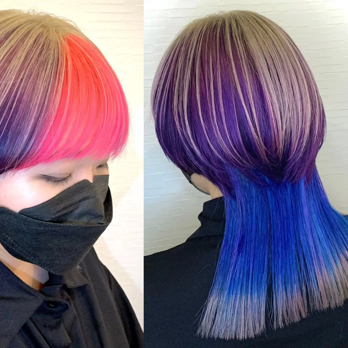 カラー ブリーチ デザインカラー ピンクカラー 吉田 聡一のヘアスタイル