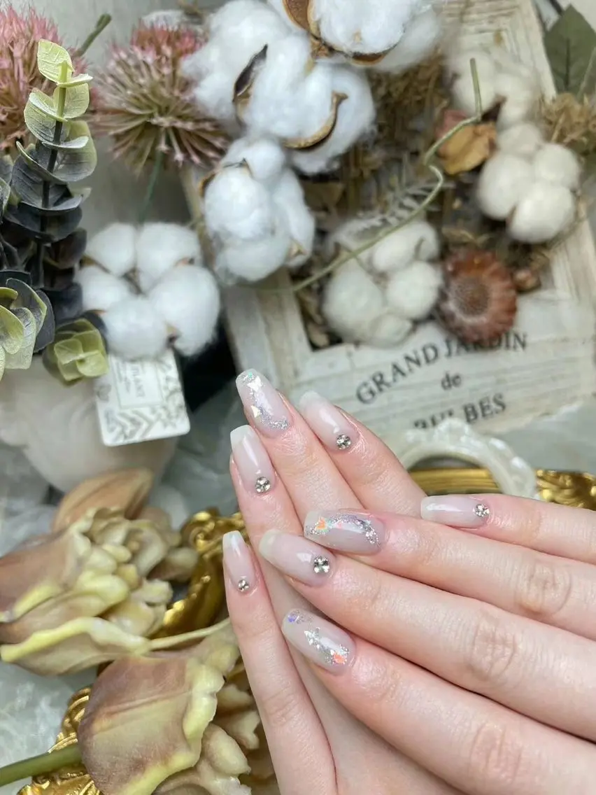 ネイル アートネイル クリアネイル フラワーネイル フットネイル ジェルネイル babarla Nailのネイルデザイン