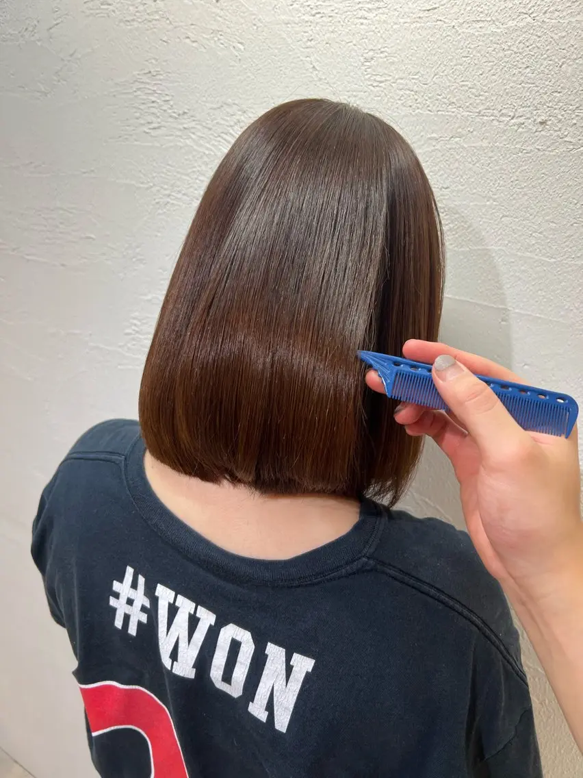 ショート カット 縮毛矯正 トリートメント ブリーチ/髪質改善 店長　板垣智大のヘアスタイル