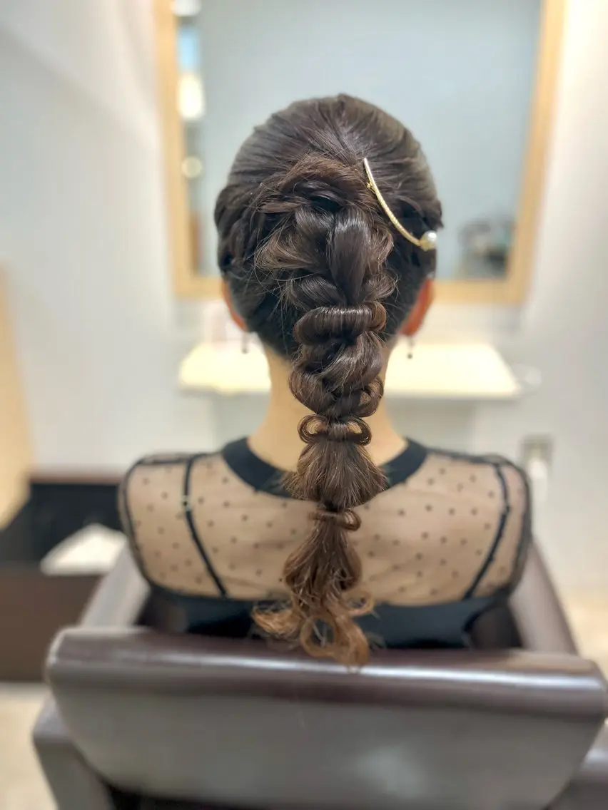 ヘアアレンジ ポニーテール 似合わせヘアメイク 💐オダギリチアキのヘアスタイル
