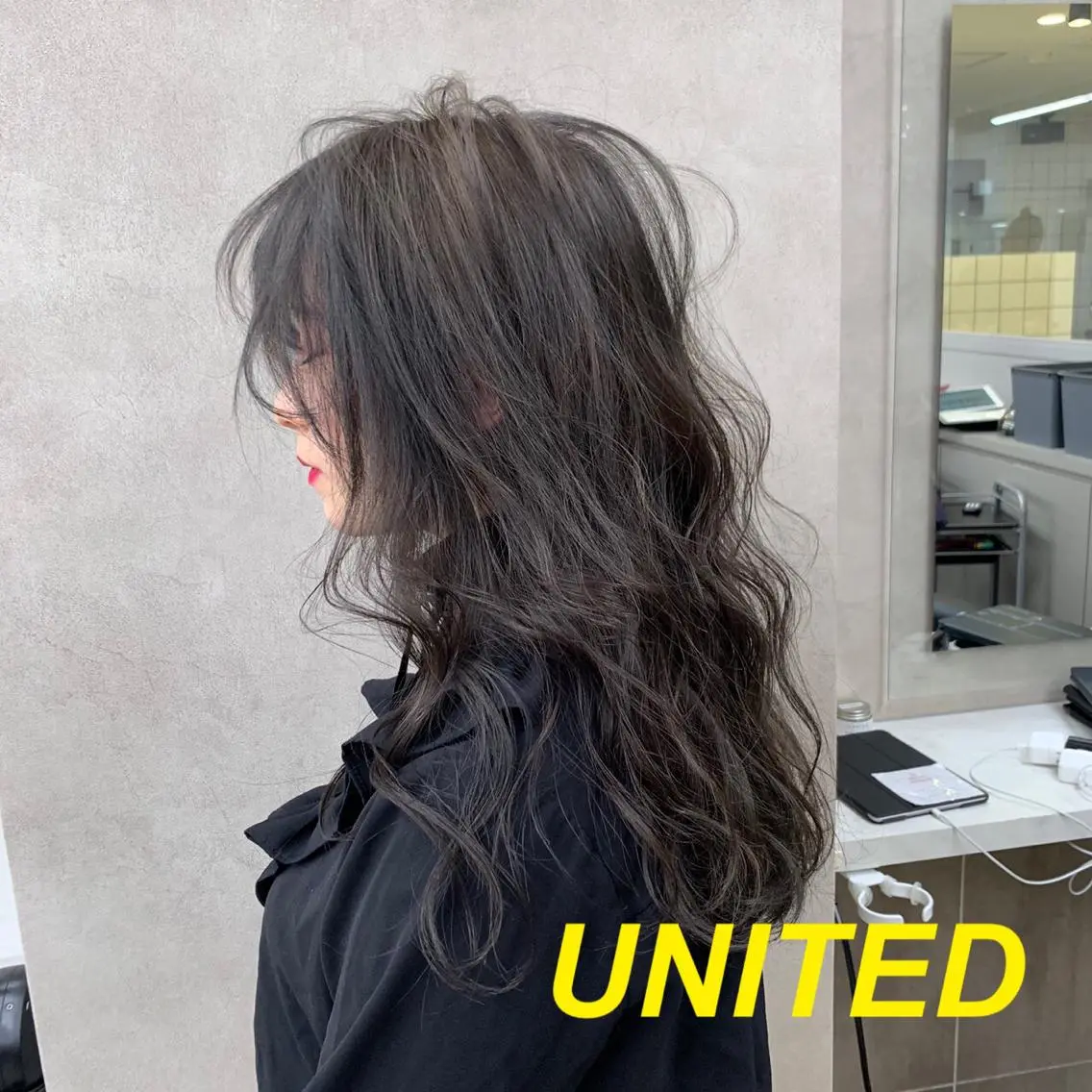 セミロング カラー アッシュ アッシュグレー アッシュグレージュ グレージュ 🤎カラー比率90% 🤍TAKAYAのヘアスタイル