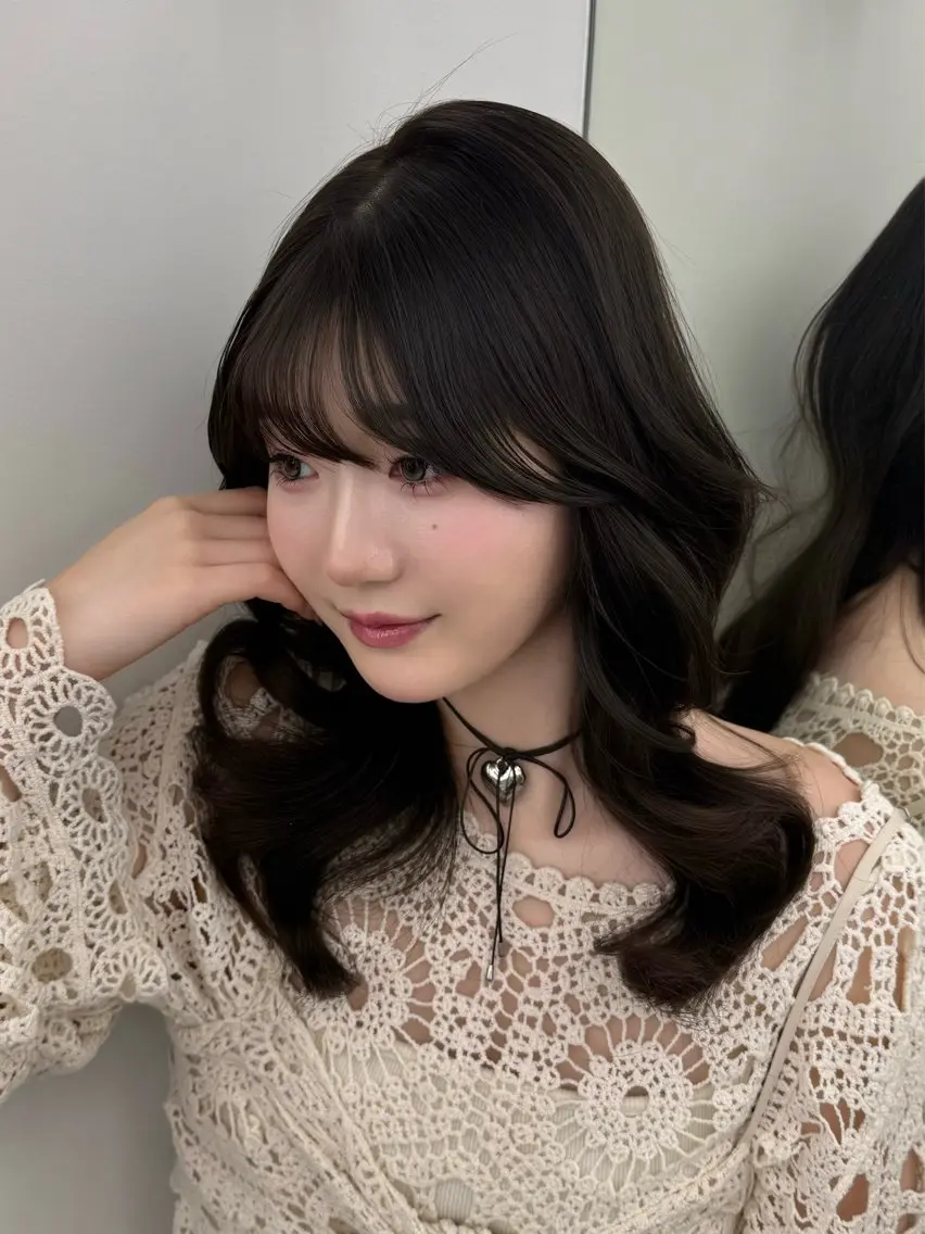 セミロング カラー ヘアアレンジ 松永 凜花のヘアスタイル