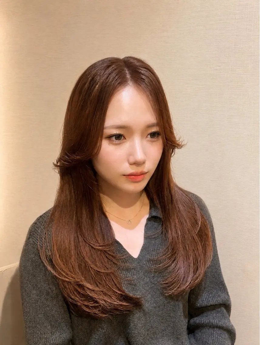 セミロング カラー カット ヘアカラー トリートメント 新宿 /透明感カラー レイヤー/NANAのヘアスタイル