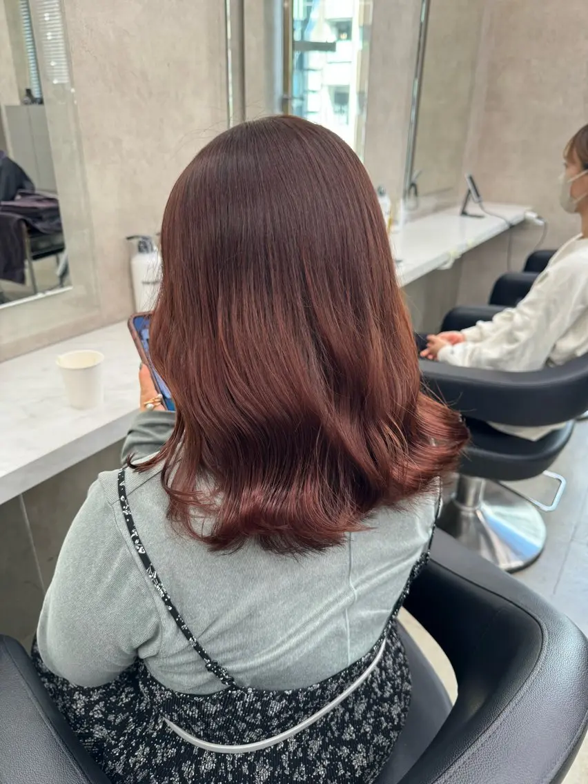 セミロング カラー パーマ ヘアアレンジ メンズ キッズ 韓国系🇰🇷🩶 艶暗髪/MEIのヘアスタイル