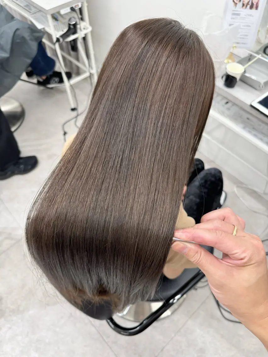 ロング カラー 透明感カラー 髪質改善 縮毛矯正×髪質改善 店長　DAITOのヘアスタイル