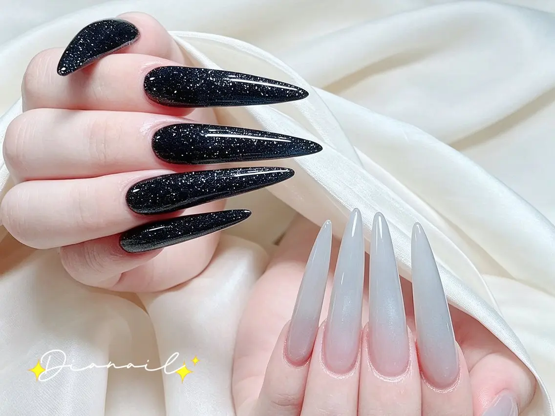 ネイル フットネイル 韓国ネイル レース ロングネイル マグネットネイル ハンドネイル Dia nail サロンのネイルデザイン