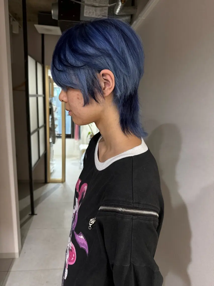 ショート ウルフカット カット ヘアカラー TAIRA横浜ウルフ 🐺デザインカラーのヘアスタイル