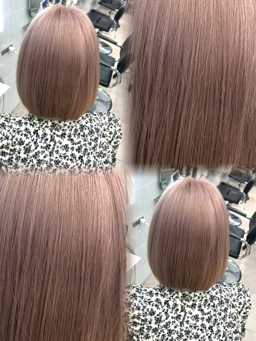セミロング カラー ヘアカラー 🫧縮毛矯正🫧 髪質改善RIKU🫧のヘアスタイル
