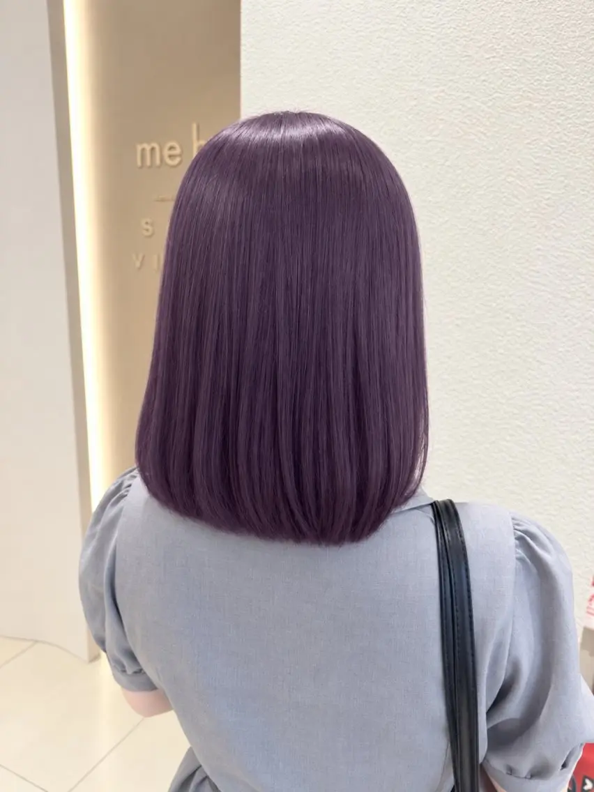 ミディアム ヘアカラー トリートメント KURIAハイトーン /ピンクカラー/ボブのヘアスタイル