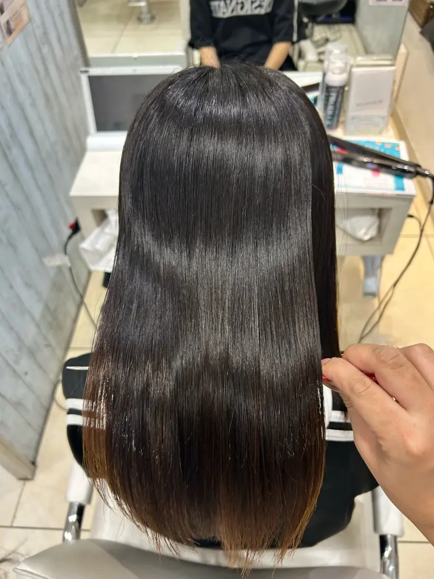 ミディアム カット ヘアカラー トリートメント 【髪質改善カラー】 瀧田嵐士🇰🇷のヘアスタイル